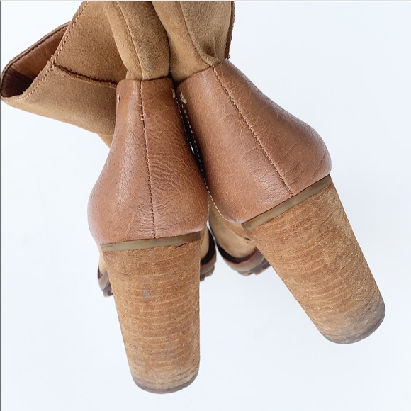 Sam Edelman Franklin Suede Chunky Heel Boots - Picture 6 of 8